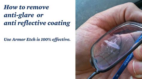 How to remove | anti reflective| anti glare| coating from glasses - YouTube