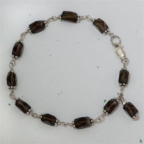 Smoky Quartz Bracelet - Etsy