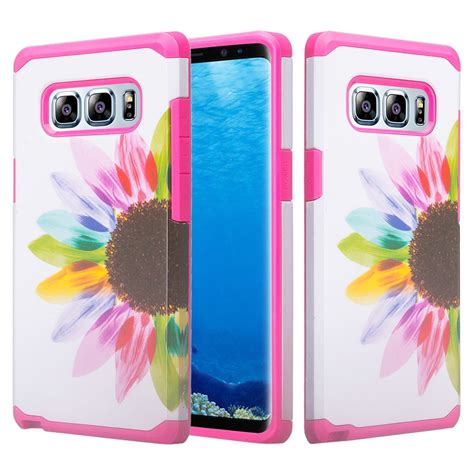 Samsung Galaxy Note 8 Case, Galaxy Note 8 Slim Protective Cover Hybrid Dual Layer [Shock ...