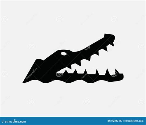 Alligator Head Icon Gator Crocodile Reptile Open Mouth Jaw Icon Stock ...