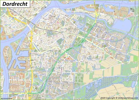 Detailed Map of Dordrecht - Ontheworldmap.com