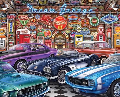 Amazon.com: Springbok's 1000 Piece Jigsaw Puzzle Dream Garage - Made in USA : Toys & Games