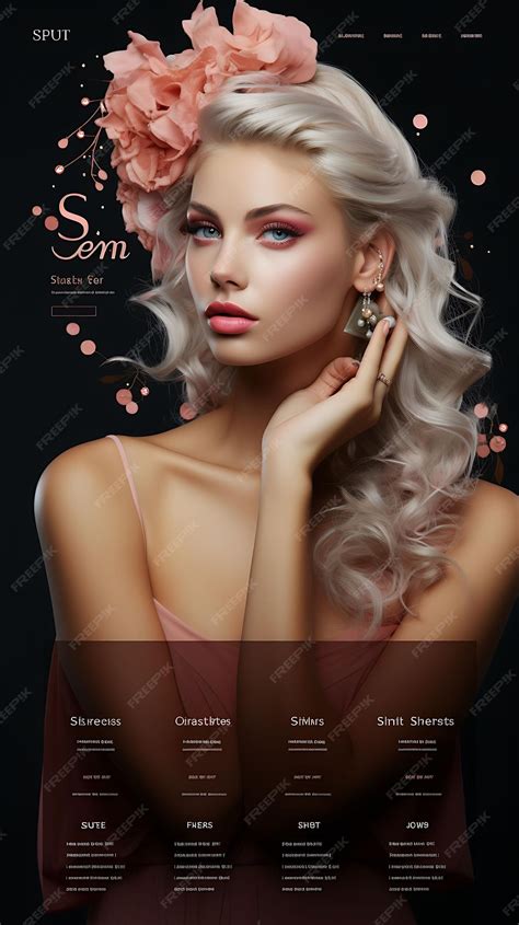 Premium AI Image | Website Layout of Hair and Makeup Studio for Women Glamorous and Sparkling ...