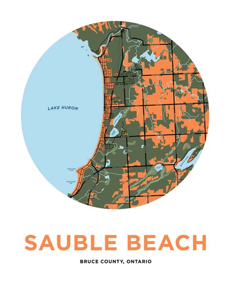 Sauble Beach Map Print – Jelly Brothers