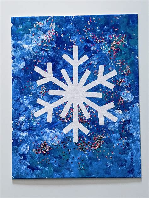 Beautiful and Super Simple Snowflake Painting for Kids - Crafting A Fun Life