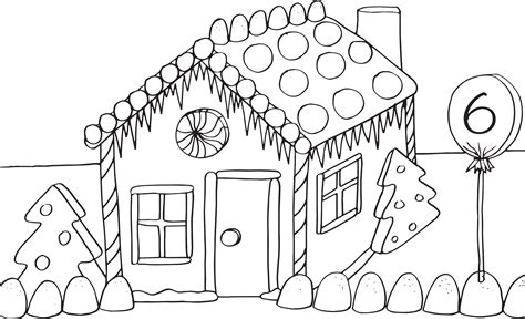 Christmas House Coloring Pages at GetDrawings | Free download