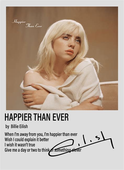 Billie Eilish Happier Than Ever Poster sold by BilHarvey | SKU 41941238 | Printerval