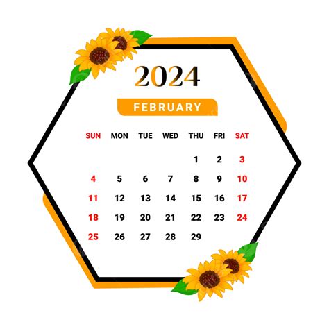 February 2024 Calendar Flowers - Kira Randee