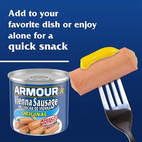 Armour Star Vienna Sausage Original Flavor 4.6 OZ, 48 Pack - Canned Sausage