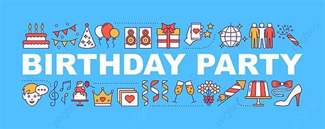 Birthday Party Word Concepts Banner Template Download on Pngtree