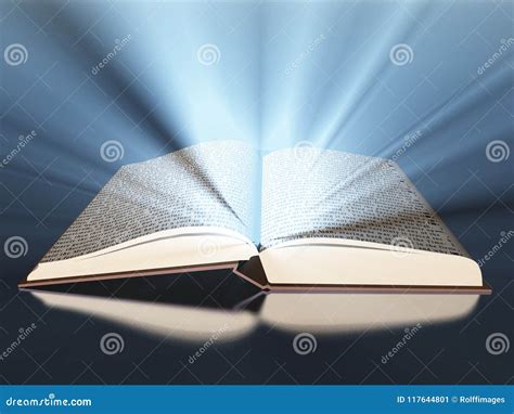 Book with light stock illustration. Illustration of abstract - 117644801