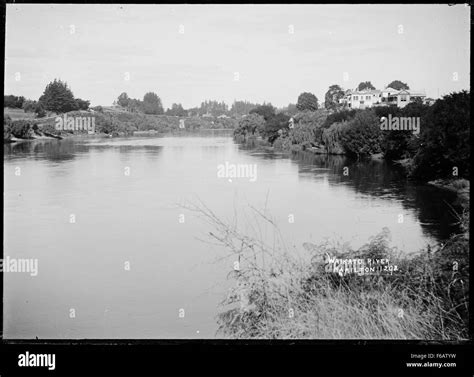 Waikato River at Hamilton, circa 1905-1910 Stock Photo - Alamy