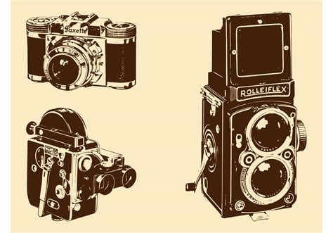 Retro Cameras Set 77639 Vector Art at Vecteezy