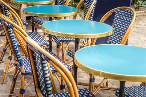 Typical Table and Chairs in the Streets of Paris Stock Image - Image of ...