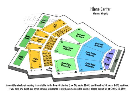 Wolf Trap Seating Chart Loge | Bruin Blog