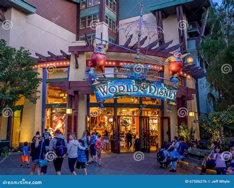 World of Disney Store at Downtown Disney Editorial Photo - Image of district, pedestrians: 67506276