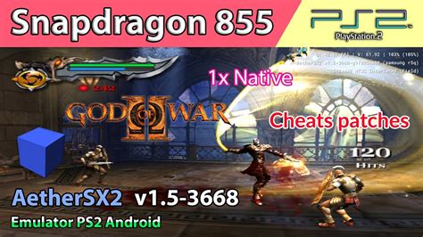 AetherSX2 v1.5-3668 | God of War 2 - Cheats patches • Snapdragon 855 ...