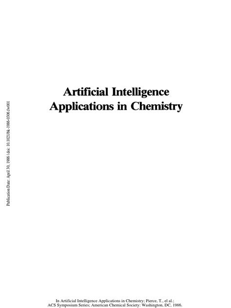 Artificial Intelligence Applications in Chemistry | PDF | Artificial Intelligence | Intelligence ...