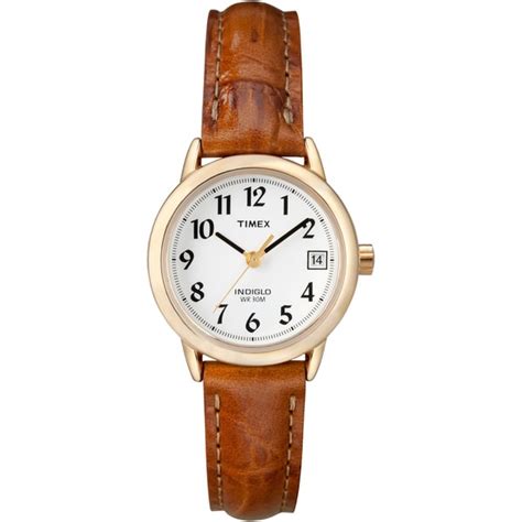 Shop Timex Women's T2J761 Easy Reader 25mm Brown Croco Leather Strap Watch - Free Shipping On ...