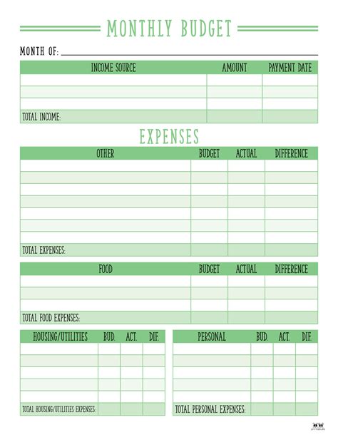 Monthly Budget Printable Printable Planner Printables Page Setup | The Best Porn Website