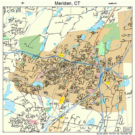 Meriden Connecticut Street Map 0946450