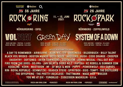 Vorverkaufsstart und neue Bandwelle für Rock am Ring & Park 2021 - Rock ...