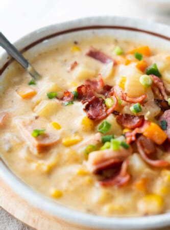 Cheesy Ham Chowder - Rasa Malaysia