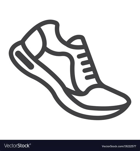 Running shoes line icon fitness and sport Vector Image