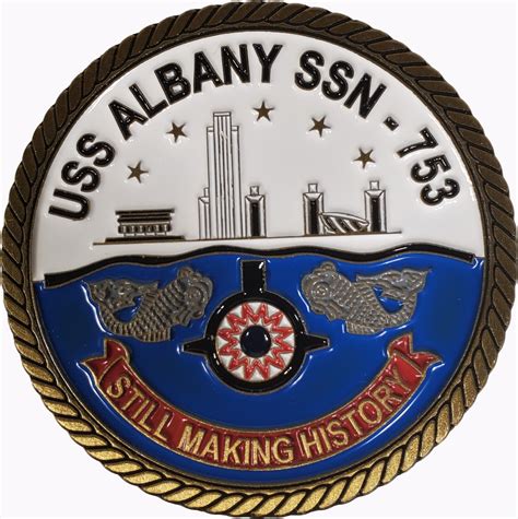 US Navy USS Albany SSN-753 Submarine Commemorative Challenge Coin 182 for Sale - Virtual Vermont