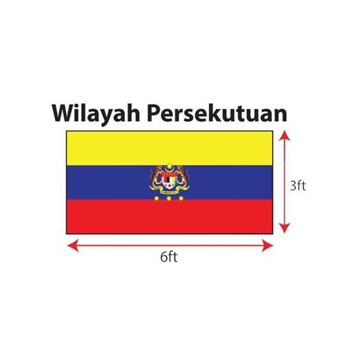 Bendera Wilayah Persekutuan (Polymesh) 3 x 6ft, Hobbies & Toys, Stationery & Craft, Stationery ...