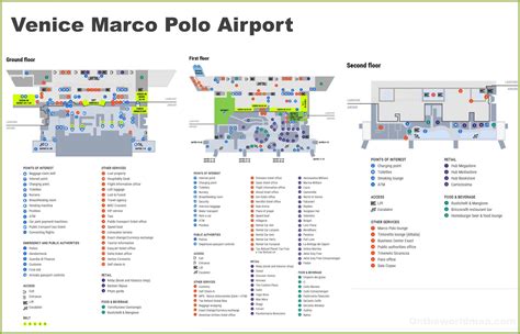 Venice airport terminal map - Map of Venice airport terminal (Italy)