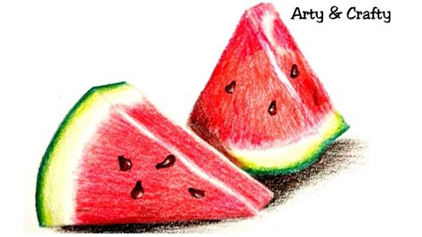 Watermelon Slice Drawing Realistic ~ Realistic Watermelon Drawing ...