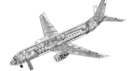 Airbus A320 Cutaway Drawing in High quality