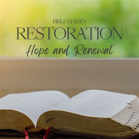 40 Bible Verses About Restoration