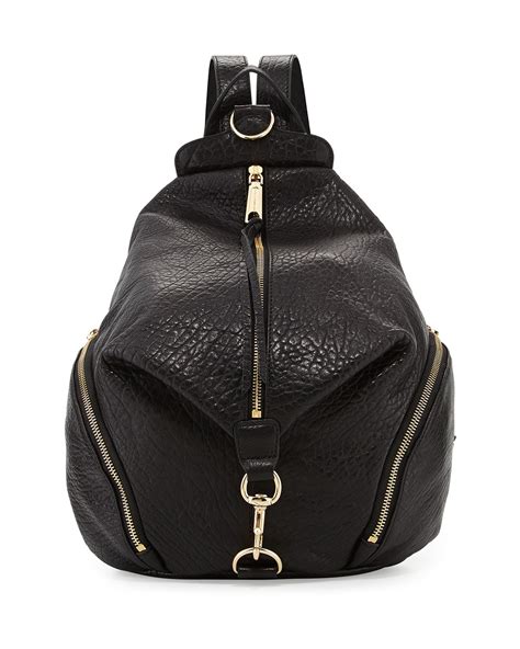 Rebecca minkoff Julian Zipper-trim Leather Backpack in Black - Save 24% | Lyst