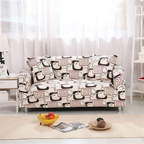 Modern Elastic Living Room Slipcovers 1/2/3/4 Seater Sectional Sofa Co ...