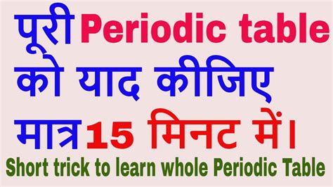 Chemistry Periodic Table Pdf In Hindi | Review Home Decor