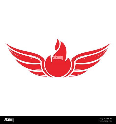 Fire wings vector logo design. Heraldic shape with abstract wings, vector logo design template ...