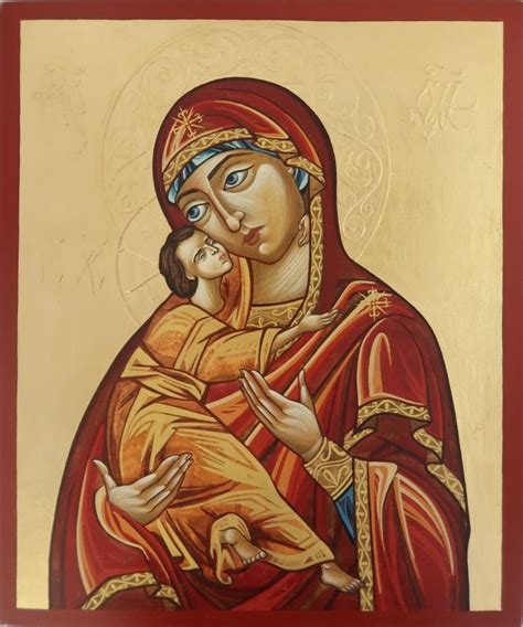 Mother of God Hand-Painted Icon – Byzantine Church Supplies