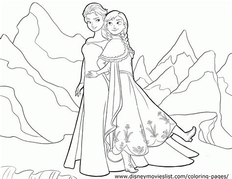 Elsa And Anna Coloring Pages - Coloring Home