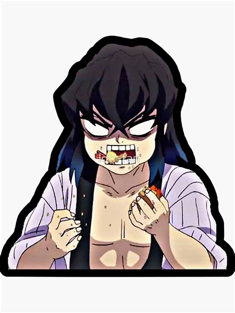 "Inosuke Eating ~ Demon Slayer" Sticker for Sale by lotr-fan | Redbubble