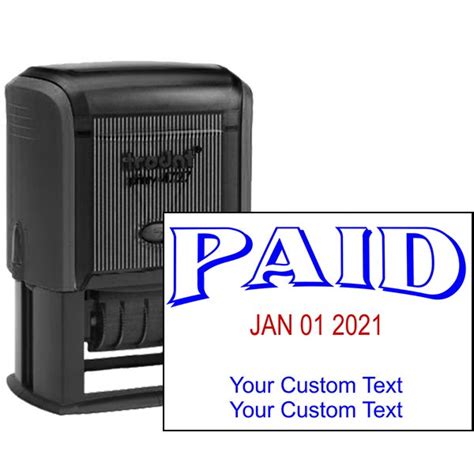 Paid Stamp with Date and Text | Simply Stamps