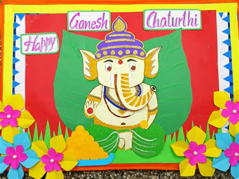 Creative Ganesh Chaturthi board decoration ideas for school | Viral ...