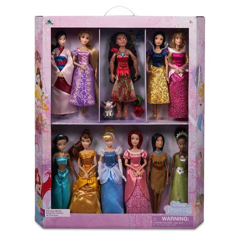 Disney Store Princess Doll Gift Set 11'' Collection Ariel Belle Jasmin ...