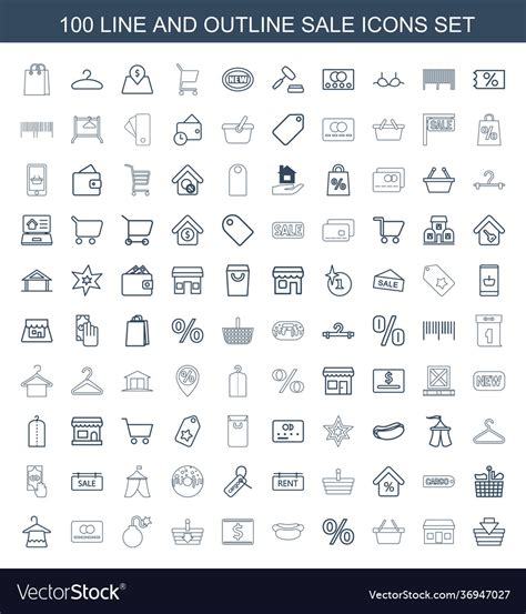 Sale icons Royalty Free Vector Image - VectorStock