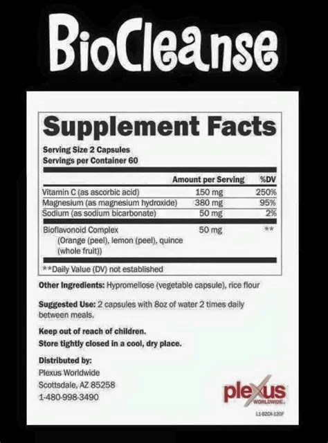 BIOCLEANSE | Plexus products, Plexus ingredients, Plexus bio cleanse