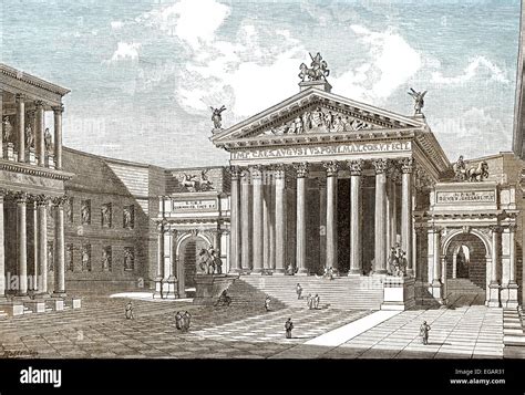 Reconstruction, the Forum of Augustus in ancient Rome Stock Photo: 78913605 - Alamy