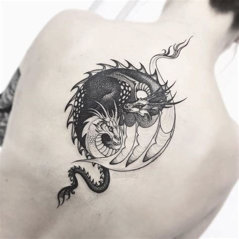 101 Amazing Yin Yang Tattoo Ideas That Will Blow Your Mind! | Dragon tattoo designs, Cute ...