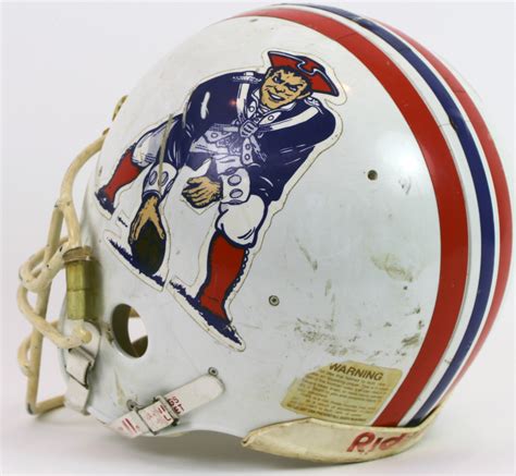 Lot Detail - 1980's New England Patriots Game Worn Football Helmet ...