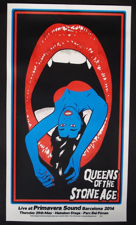 Queen Of The Stone Age Barcelona Poster | Concert poster design, Queens of the stone age, Stone ...